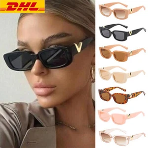 Gafas de sol retro rectangulares para mujer con marco pequeño Gafas de sol clásicas NUEVAS - Imagen 1 de 18