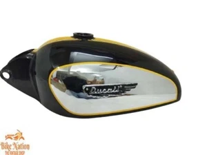 Fit For Ducati 350Cc Scrambler Chrome Yellow Black Petrol Tank + Cap - Bild 1 von 5