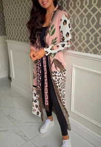 Jacquard Long Cardigan Hayley Menzies, Alanui, Olivia Rubin style - Picture 1 of 3