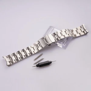 brushed steel solid curved watch strap bracelet strap for Seiko SKX007 22 mm - Picture 1 of 5