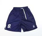 Hope & Glory Womens Blue Polyester Utility Shorts Size M L7 in Regular Drawstrin