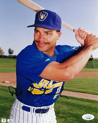 BREWERS Pat Listach signed photo 8x10 JSA COA AUTO 1992 ROY Autograph Milwaukee - Image 1 of 2
