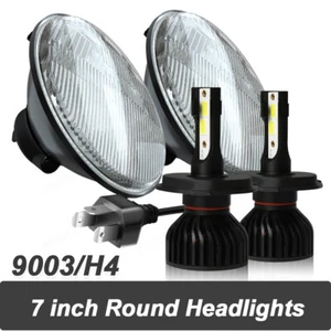Pair 7inch Round LED Headlights Headlamp High/Low Bulbs for MG MGB 1969-1981 - Picture 1 of 20