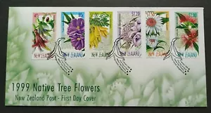 1999 New Zealand Native Tree Flowers 6v Stamps FDC - Picture 1 of 2
