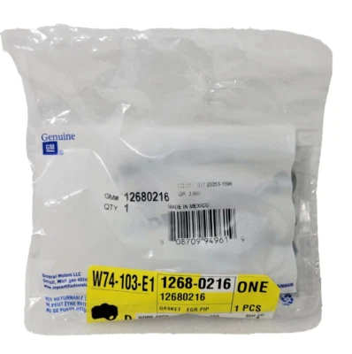 Genuine OEM GM 12680216 Gasket Exhaust Gas Recirculation EGR Pipe Chevrolet - Image 1 of 4