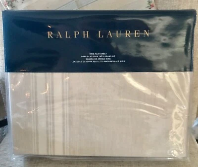 RALPH LAUREN CORSO CAMPANIA STRIPE KING FLAT SHEET - Image 1 of 4