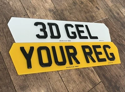 3D GEL HEXADECIMAL PLACAS CARRETERA LEGAL MOT LEGAL BRILLO NEGRO ACRÍLICO 7 DÍGITOS Foto 1 de 4