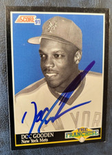 1991 SCORE THE FRANCHISE DWIGHT GOODEN NY METS SIGNED AUTOGRAPHED CARD #866 COA