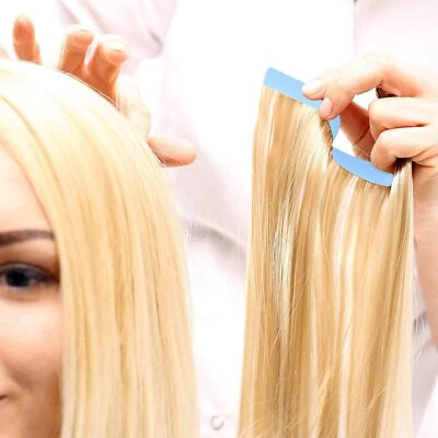 Cinta de trama larga 100 % cabello humano ruso sin costuras invisible doble dibujo 100 g Foto 1 de 4