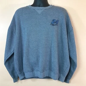 Chase Authentics Jeff Gordon 24 Nascar blau weiß Waffelmuster Sweatshirt Herren XL - Bild 1 von 4