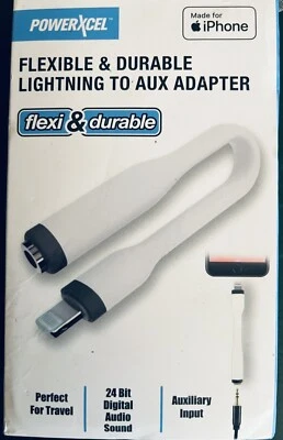 PowerXcel Flexible and Durable Lightning to Aux Adapter - Image 1 of 4