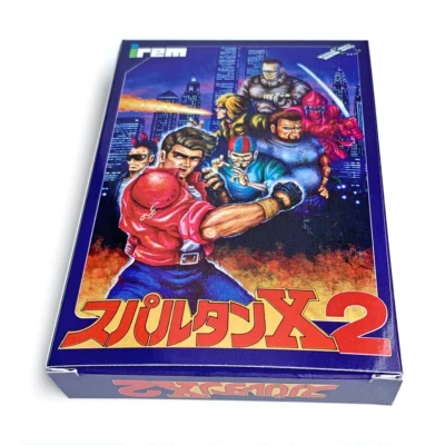 SPARTAN X 2 - Empty box Famicom game spare case replacement with tray X2 - Image 1 of 4