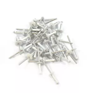 Box of 250 Exploding White Finish 3/16" Dia. Large Head Aluminum Rivets - Picture 1 of 3