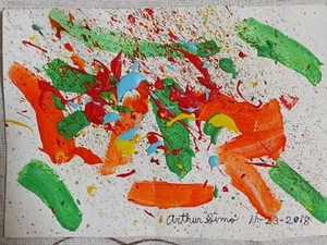 Paint 5 x 7 Acrylic on Canvas cloth. - Picture 1 of 1