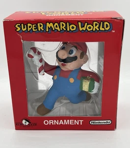Vintage Nintendo Super Mario World Kurt S Adler Ornament 1998 Candy Cane & Gift - Picture 1 of 6