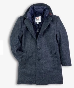 Appaman Boys Quilted Zipper Liner City Overcoat In Checkered Ink Size 14 BNWOT! - Picture 1 of 15