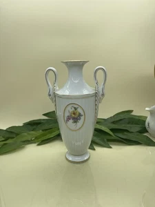Fürstenberg Vase Porzellan Amphorenvase Blumendekor Schanenhals - Bild 1 von 9