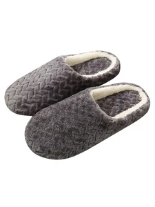 Pantofole invernali donna uomo calde soffici pile fondo morbido slip-on interno IRCY - Foto 1 di 4
