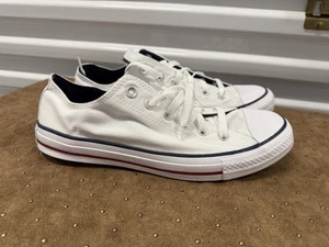 Sneakers basse Converse All Stars bianche tela unisex uomo taglia 8 donna 10 - Foto 1 di 9
