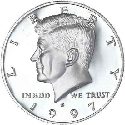 1997 S Kennedy Half Dollar Gem DCam Proof 90% Silver See Pics I248 - Image 1 of 3