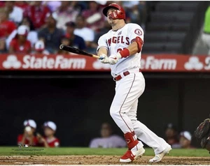 Mike Trout Angels Unsigned Home Run Hit vs. Baltimore Orioles Photograph - Picture 1 of 1