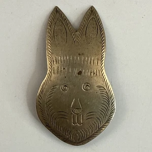 Vintage Sterling Silver Large Stamped Rabbit Head Brooch Pin 2” - Picture 1 of 6