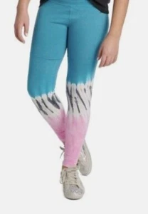 Justice Girls Full Length Active Leggings Tie Dye Blue/Pink Size M (10) Nwt - Picture 1 of 4