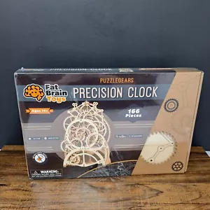 Puzzle Gears Precision Clock 166 Pc Wooden Clock Puzzle Fat Brain Toys - Picture 1 of 12