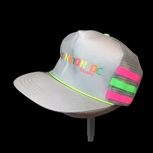 Vintage 90s Washington DC Snapback Trucker Hat/Cap Colorful NOS - Picture 1 of 5