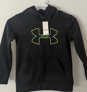 New Under Armour Black Jacket hoodie Boys 6 - Picture 1 of 3