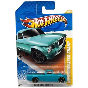 Hot Wheels 2011 New Models '63 STUDEBAKER CHAMP Blue 29/50 Goodyear Black 5SP's - Picture 1 of 8