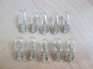 (10) Light Bulbs T10 12V 5W Incandescent Instrument Sidemarker etc. Wedge #E46E - Picture 1 of 8