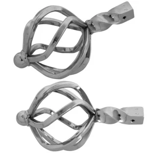 OG LOWRIDER TWISTED CAGE SHINY CHROME AXLE PEGS 24T FOR COASTER WHEELS - Picture 1 of 1