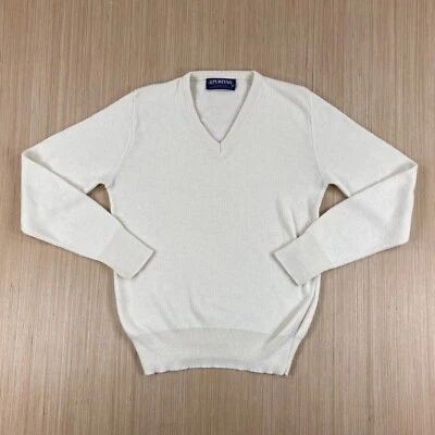 Vintage Puritan Sweater Mens Med Ivory White Sweatshirt Orlon Acrylic USA Made - Image 1 of 4
