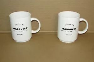 Zwei weiße Starbucks Becher 14 oz 2018 stapelbar - Bild 1 von 4
