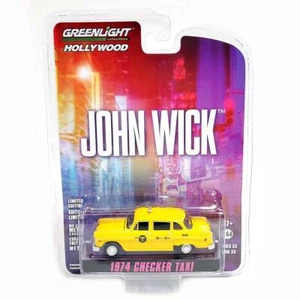 Greenlight Hollywood Series 33: "John Wick" 74 Checker Taxi (Yellow) 1/64 Scale - Picture 1 of 3