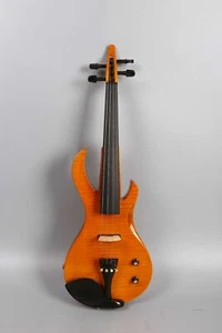 4 string yellow Electric Violin 4/4 brid Hand-made Sweet Tone Free Case+Bow #EV2 - Picture 1 of 7