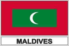 MV Maldive Codice paese OVALE Adesivo Paraurti Decalcomania Auto
