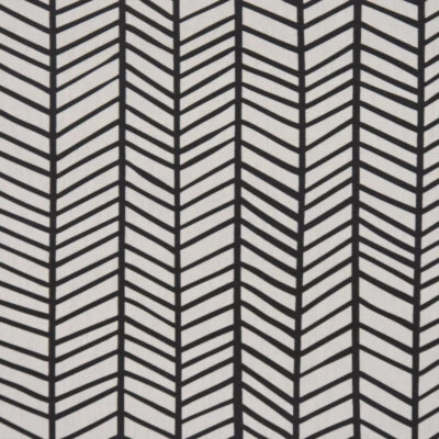 Dekostoff Baumwollstoff Halbpanama Fischgrätmuster weiß schwarz 2,80m Breite - Bild 1 von 4