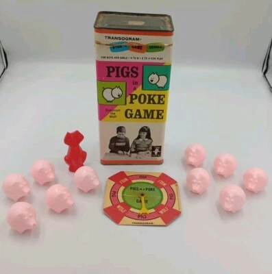 Vintage 50s 60s Pigs In A Polk Board Game #3724 Game Board Transogram Rare *Read - Image 1 of 4