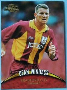 DEAN WINDASS of BRADFORD CITY - Merlin Premier Gold 2001 card