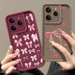Silicone Cute Bow Case For Xiaomi Redmi Note 14 13 12 Pro 14T 13T 11T ProCover - Picture 1 of 20