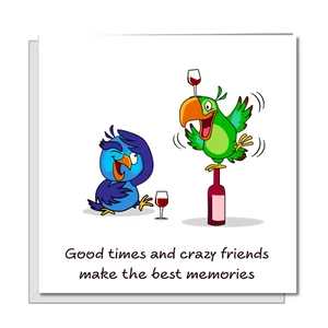 Best Friend Birthday Card Friendship Thank You Missing You Male Female Funny - Picture 1 of 7
