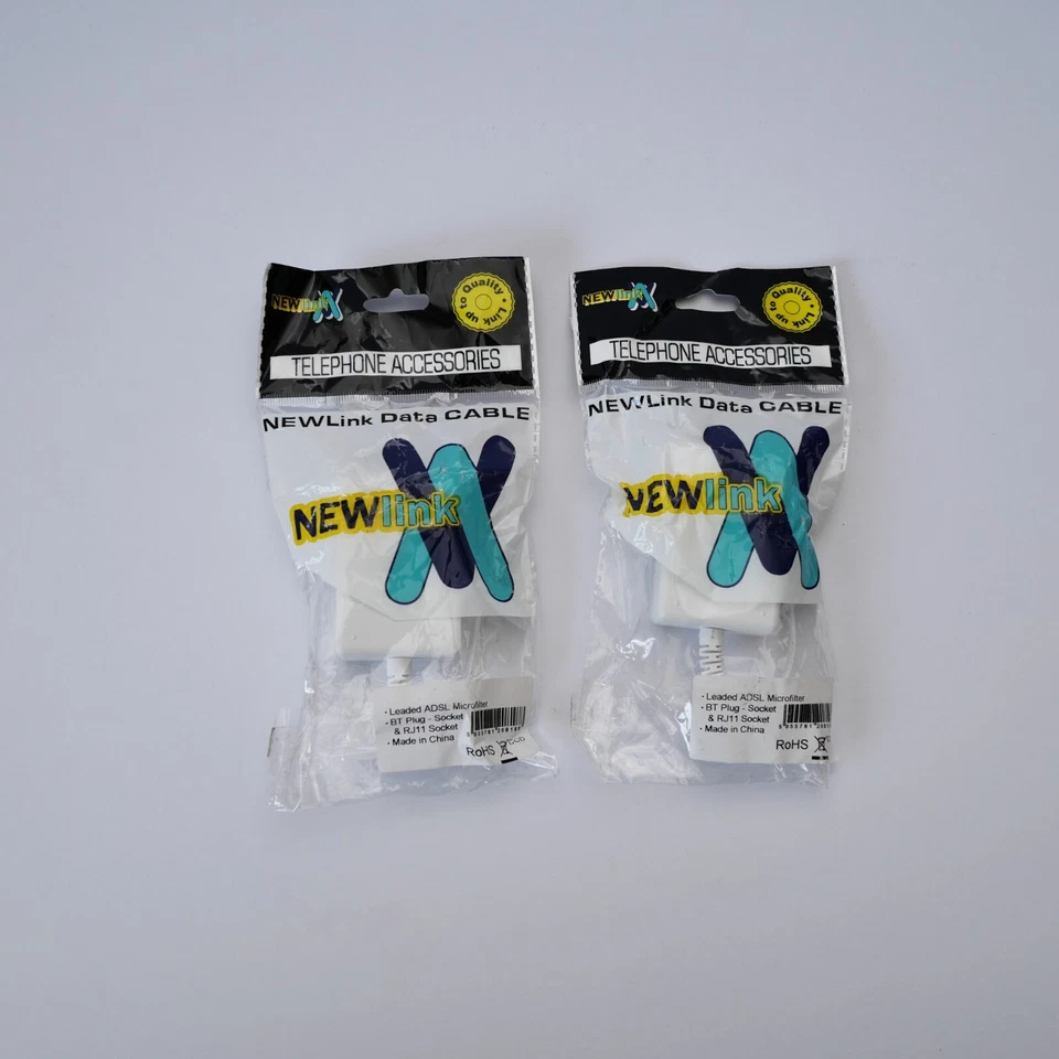 X2 NewLink ADSL/ADSL2+ Microfilter Internet Broadband Micro Filter Splitter  - Image 1 of 3