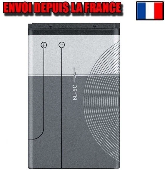 BATTERIE POUR NOKIA BL-5C BL5C ASHA 202 100/101/113/222/1100/1101/1110/1110i2600 - Imagen 1 de 1