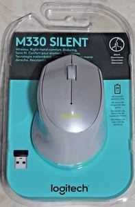 Logitech M330 Silent Plus weiße kabellose optische Maus - Bild 1 von 1