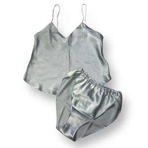 Raro set seta blu Victoria’s Secret bambino Victoria’s Secret nuovo con etichette vintage anni 80 taglia small - Foto 1 di 12