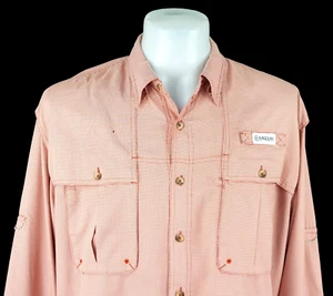 MAGELLAN FISH GEAR Mens Orange L/S VENTED FISHING SHIRT Aransas Pass - XL - 54" - Picture 1 of 14