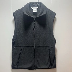 Chaleco Columbia Para Hombre Talla Mediana Polar Cremallera Completa Negro Bordado Logo - Imagen 1 de 4