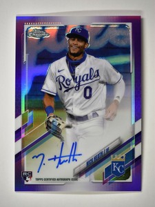 2021 Topps Chrome Rookie Purple Auto #RA-NH Nick Heath 213/250 Royals RC
